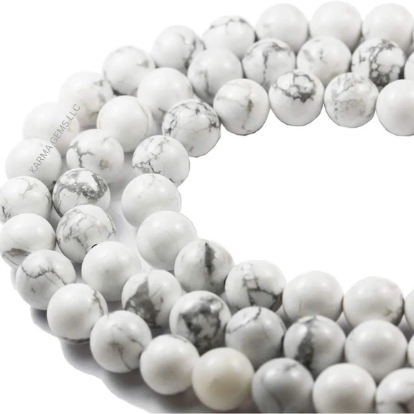 NWT POMINA KARMA BEADED BRACELET - WHITE 🤍 HOWLITE, Sz.OS, BNWTIB - Picture 7 of 11